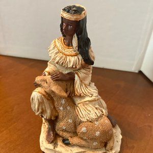 INDIAN MAIDEN WITH DEER IN LAP FOR COLLECTIONS NEW